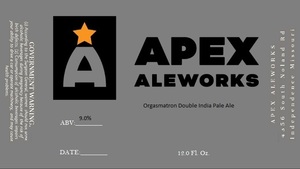 Apex Aleworks Orgasmatron Double India Pale Ale April 2020