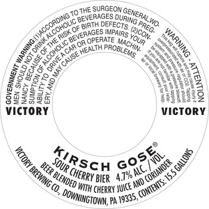 Victory Brewing Kirsch Gose