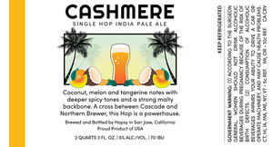 Hopsy Cashmere Single Hop India Pale Ale April 2020