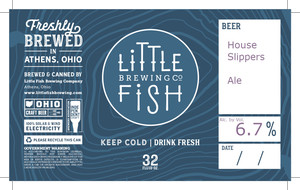 Little Fish Brewing Company House Slippers April 2020