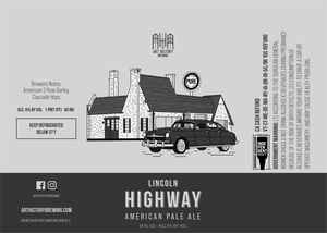 Art History Brewing Lincoln Highway American Pale Ale April 2020