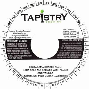 Tapistry Brewing Company Milkabama Shakes Plum