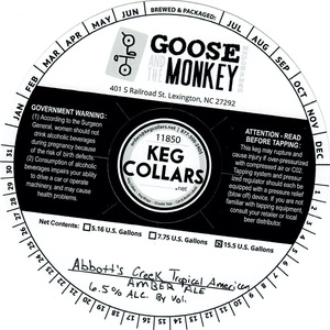 Goose And The Monkey Brew House Abbott's Creek Tropical American Amber Ale
