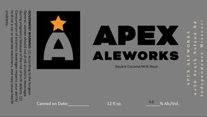 Apex Aleworks Double Coconut Milk Stout April 2020