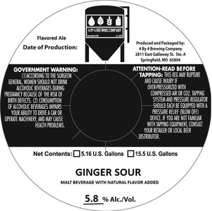 4 By 4 Brewing Company Ginger Sour April 2020