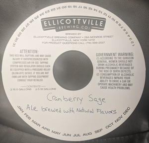 Ellicottville Brewing Co. Cranberry Sage