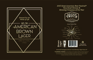 Brown Truck Brewery #56 American Brown Lager May 2020