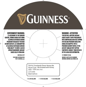 Guinness Crosslands Clover Honey Ale April 2020
