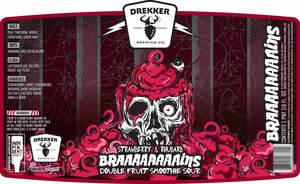 Drekker Brewing Company Strawberry & Rhubarb Braaaaaaaains Double Fruit Smoothie Sour