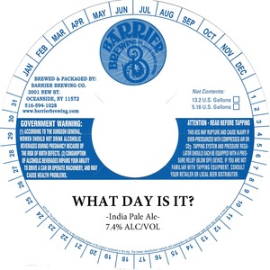 Barrier Brewing Co What Day Is It? May 2020