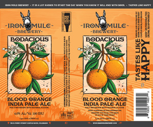 Iron Mule Brewery Bodacious, Blood Orange India Pale Ale May 2020