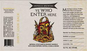 Orpheus Brewing Ye Who Enter Here