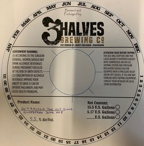 3halves Brewing Co In Through The Out Door Raspberry Sour Ale May 2020