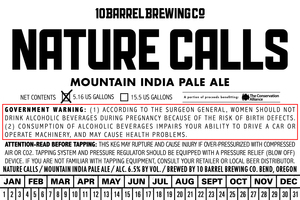 10 Barrel Brewing Co. Nature Calls May 2020