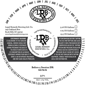 Legal Remedy Brewing Co. Before 4 Session IPA May 2020