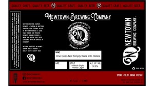 Newtown Brewing Company One Does Not Simply Walk Into Helles