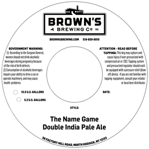 Brown's The Name Game Double India Pale Ale