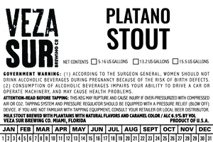 Veza Sur Brewing Co. Platano Stout May 2020