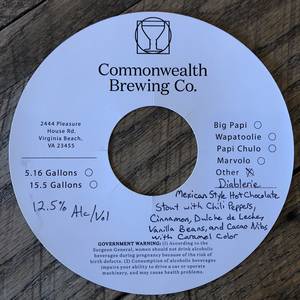 Commonwealth Brewing Co Diablerie May 2020