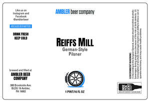 Ambler Beer Company Reiffs Mill German-style Pilsner May 2020