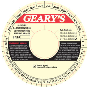 D.l. Geary Brewing Co. Barrel Aged March 2022