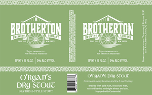 Brotherton Brewing Company O'ryan's Dry Stout March 2022
