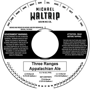 Michael Waltrip Brewing Co. Three Ranges Appalachian Ale March 2022