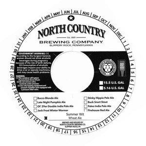 North Country Brewing Company Summer Wit March 2022