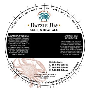 Dividing Creek Beer Co Dazzle Day Sour Wheat Ale
