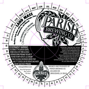 Parish Brewing Co. Greetings From The Land Mass