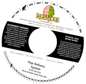 Ingenious Brewing Co. Hop Delivery System March 2022