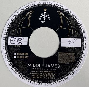 Middle James Brewing Co Intergalactic Space Buds Sour Ale March 2022