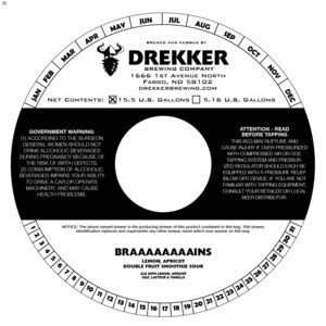 Drekker Brewing Company Braaaaaaaains Lemon Apricot Double Fruit Smoothie Sour