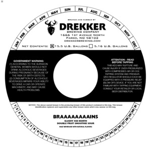 Drekker Brewing Company Slushy 450 North Double Fruit Smoothie Sour March 2022