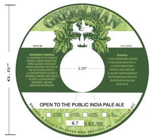Green Man Open To The Public India Pale Ale