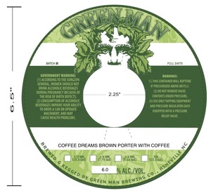 Green Man Coffee Dreams Brown Porter With Coffee