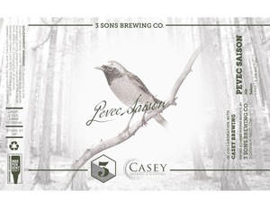 3 Sons Brewing Co. Pevec Saison March 2022