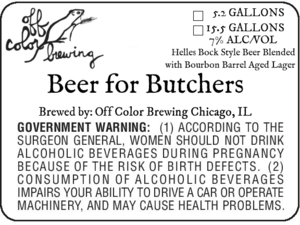 Off Color Brewing Beer For Butchers