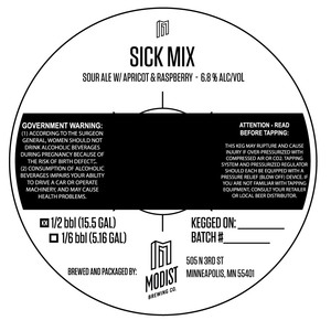 Modist Brewing Co Sick Mix Sour Ale March 2022