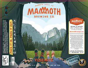Mammoth Brewing Company Yosemite Pale Ale March 2022