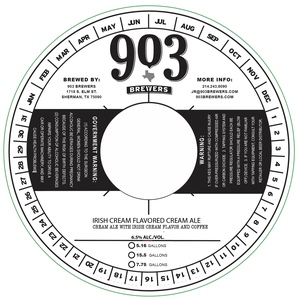 903 Brewers Irish Cream Flavored Cream Ale March 2022