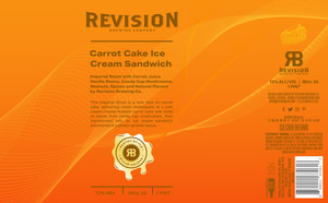 Revision Brewing Company Carrot Cake Ice Cream Sandwich March 2022