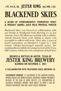 Jester King Blackened Skies March 2022