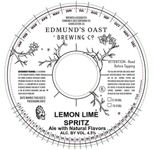 Edmund's Oast Brewing Co. Lemon Lime Spritz March 2022