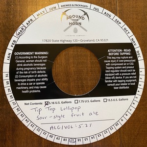 Around The Horn Brewing Company Tip Top Lollipop March 2022