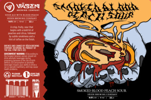VÄsen Brewing Company Smoked Blood Peach Sour March 2022