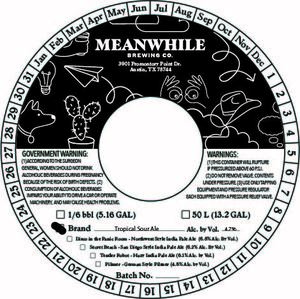 Meanwhile Brewing Co. Tropical Sour Ale. March 2022