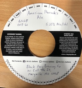 Black Pony Brewing Co American Pharaoh's Ale