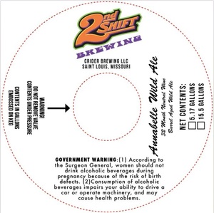 2nd Shift Brewing Annabelle Wild Ale March 2022