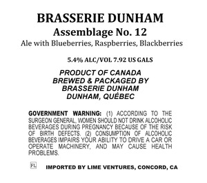 Brasserie Dunham Assemblage No. 12 March 2022